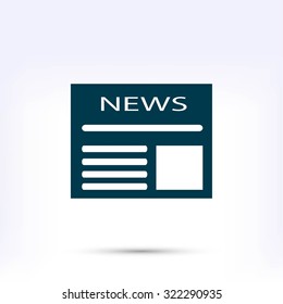 Flat icon of news