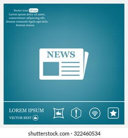 Flat icon of news