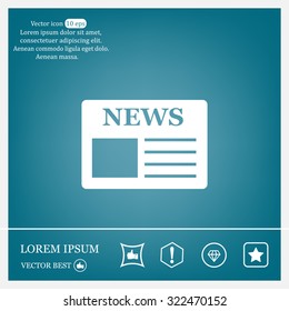 Flat icon of news