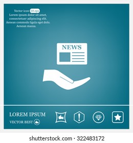 Flat icon of news