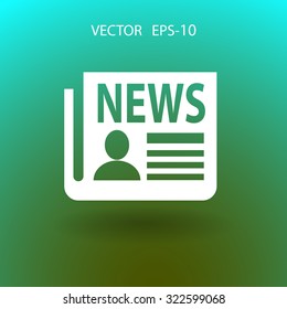 Flat  icon of news