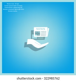 Flat icon of news
