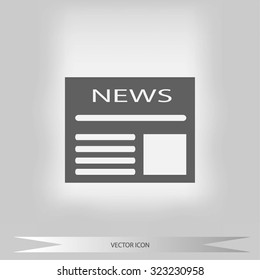 Flat icon of news