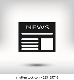 Flat icon of news