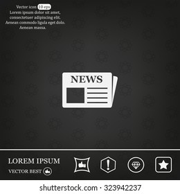 Flat icon of news