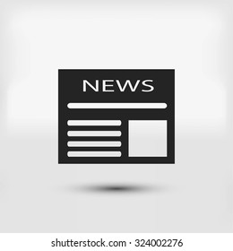 Flat icon of news