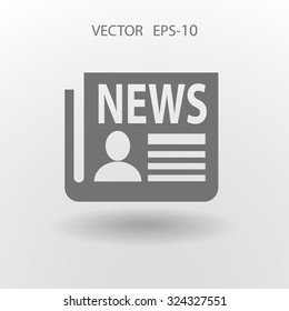 Flat  icon of news