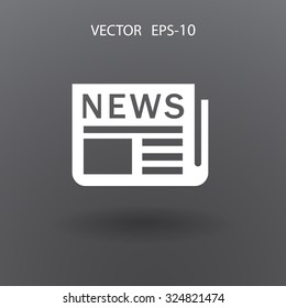 Flat  icon of news