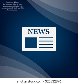 Flat icon of news