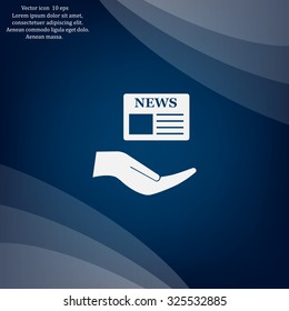 Flat icon of news