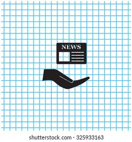 Flat icon of news