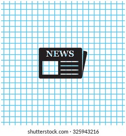 Flat icon of news