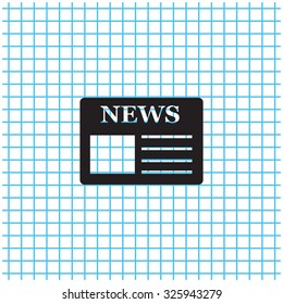 Flat icon of news