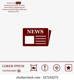 Flat icon of news