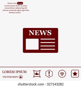 Flat icon of news