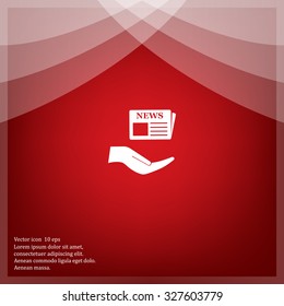 Flat icon of news