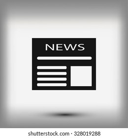Flat icon of news