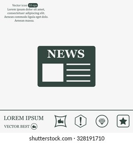 Flat icon of news