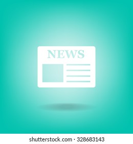 Flat icon of news