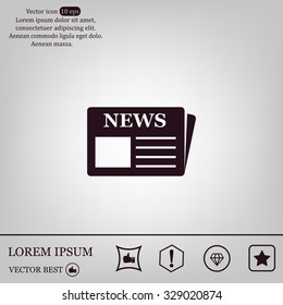 Flat icon of news