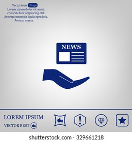 Flat icon of news