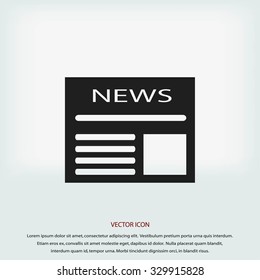 Flat icon of news
