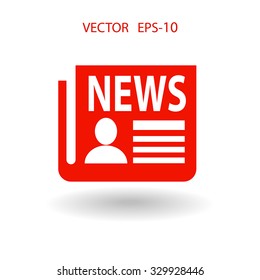 Flat  icon of news