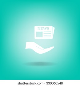 Flat icon of news