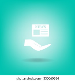 Flat icon of news