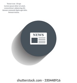 Flat icon of news