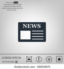 Flat icon of news