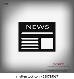 Flat icon of news