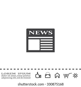 Flat icon of news