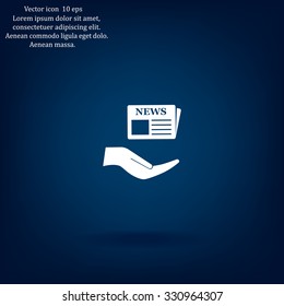 Flat icon of news