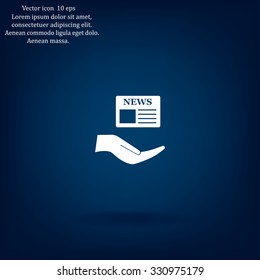 Flat icon of news