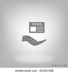 Flat icon of news