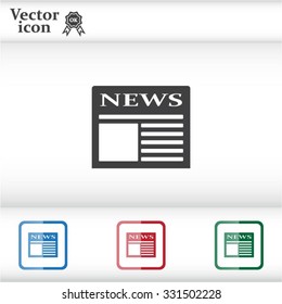 Flat icon of news