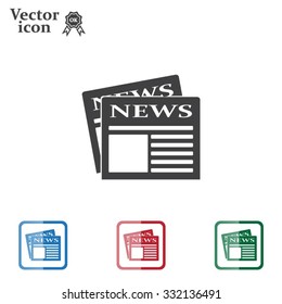 Flat icon of news