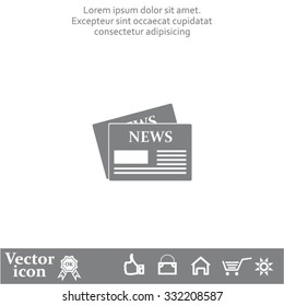 Flat icon of news