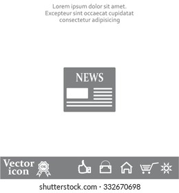 Flat icon of news
