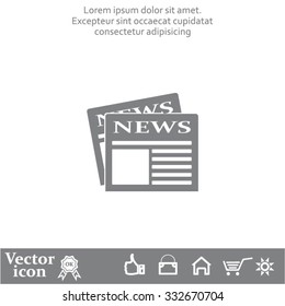 Flat icon of news