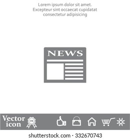 Flat icon of news