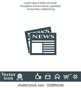 Flat icon of news