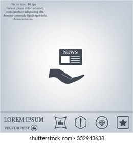 Flat icon of news