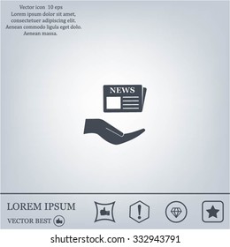Flat icon of news