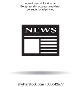 Flat icon of news