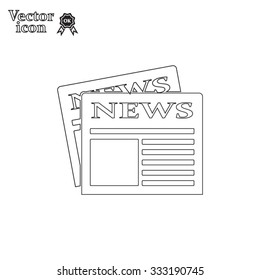 Flat icon of news