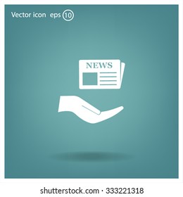 Flat icon of news
