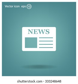 Flat icon of news