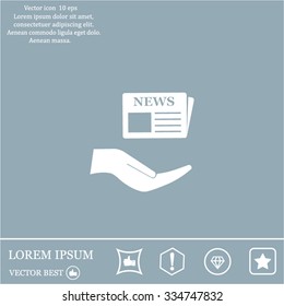 Flat icon of news